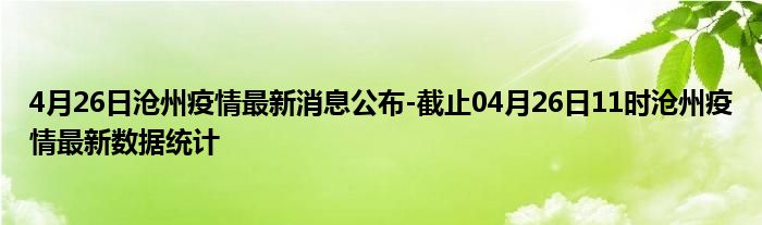 滄州疫情最新動態(tài)，堅決遏制擴散，全力保障人民生命安全